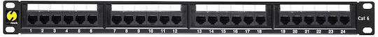 Netrack Patch Panel Unshielded για Rack 19" 24 Θυρών cat6
