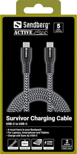 Sandberg USB zu Typ-C,TC-TC Kabel Schwarz 2m (441-67)