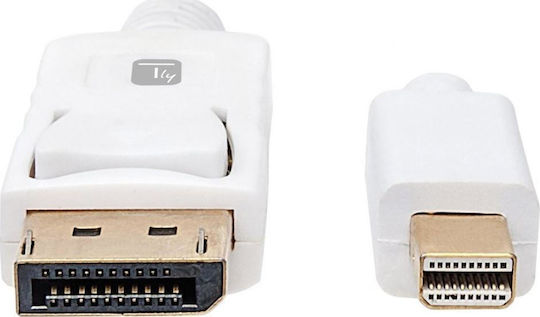 Techly Cable DisplayPort male - mini DisplayPort male 2m Λευκό (109771)