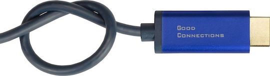 Alcasa Cable DisplayPort male - HDMI male 2m Μπλε