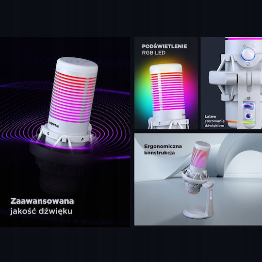 Rampage Bemol RGB Микрофон Настолен в White Цвят