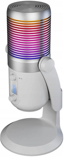 Rampage Diyez RGB Δυναμικό Microfon de birou în Culoarea White