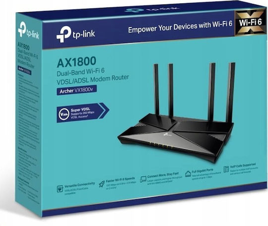 TP-LINK Archer VX1800v v1 Wireless Wi-Fi 6 cu 3 Porturi Ethernet