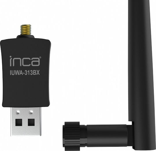 Inca IUWA-313BX Αντάπτορας Δικτύου USB με Ασύρματη Σύνδεση Wi-Fi και Αποσπώμενη Κεραία