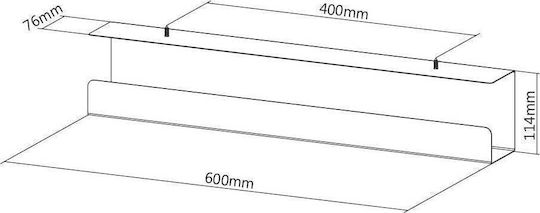 Value Cable Cover Organizer (Under Desk Mount) Steel Negru 1buc