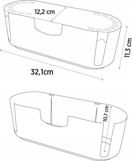 Vilde Cable Box Λευκό 1τμχ