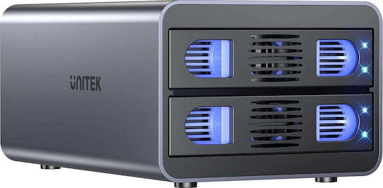 Unitek Raid Enclosure 2.5"/3.5" Sata Drive 4 Modes 40tb 5gb/s