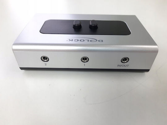 DeLock Switch Stereo Jack 3.5 mm 2 port