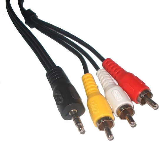 Cabletech Cable 3.5mm male - Composite male 1.5m (DM-2851L-1.5)