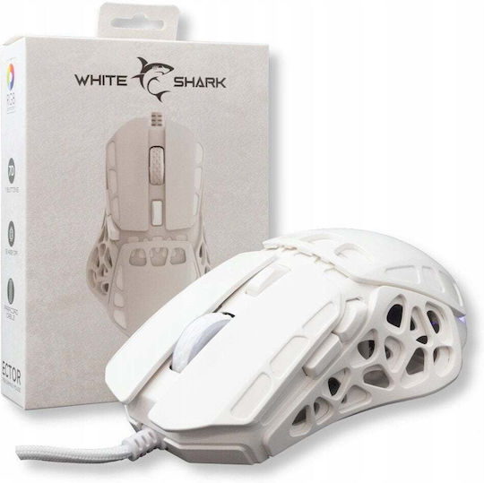 White Shark GM-5016 Ector RGB Gaming Ποντίκι 12000 DPI Λευκό