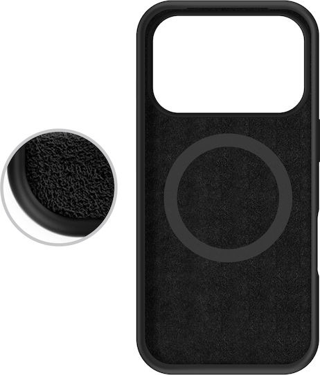 4smarts Magsafe Silikonhülle iPhone 17 Pro Anti-Kratz Schwarz
