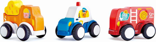 Hape Σετ Αυτοκινητάκια Pull Back