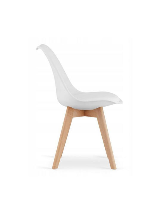 Mark Καρέκλα Κουζίνας από Πολυπροπυλένιο White 49x43x82εκ.