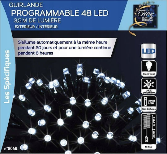 48 Светлини LED 3.5m. Бели тип Лента 1бр