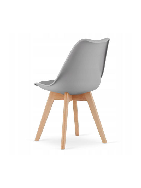 Mark Καρέκλα Κουζίνας από Πολυπροπυλένιο Gray 49x42x82εκ.