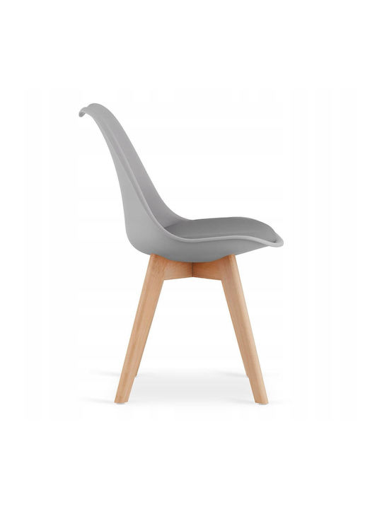Mark Καρέκλα Κουζίνας από Πολυπροπυλένιο Gray 49x42x82εκ.