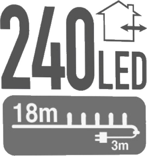 240 Λαμπάκια LED 18μ. Θερμό Λευκό σε Σειρά 240 Λαμπάκια LED 18μ. Θερμό Λευκό σε Σειρά