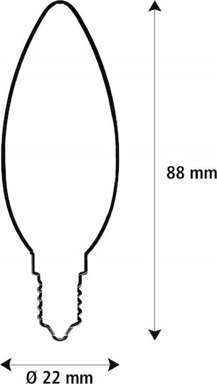 Segula Λάμπα LED 1.5W 88mm για Ντουί E10 Θερμό Λευκό 60lm Dimmable