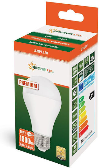Spectrum LED крушка 18W за фасунга E27 Топло бяло 1800лм