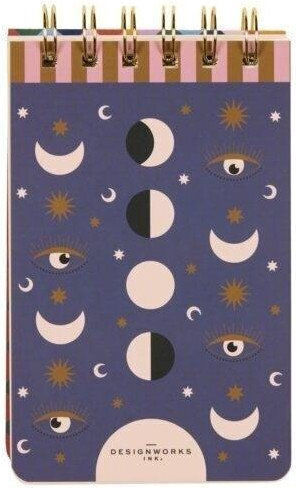 Designworks Designworks A Dopo Moon Phases Twin Wire Notepad Spiral A6 80 Sheets Multicolour