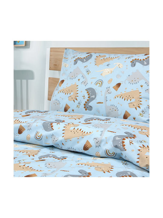 Lino Home Σετ Παιδική Παπλωματοθήκη Μονή Πετρόλ