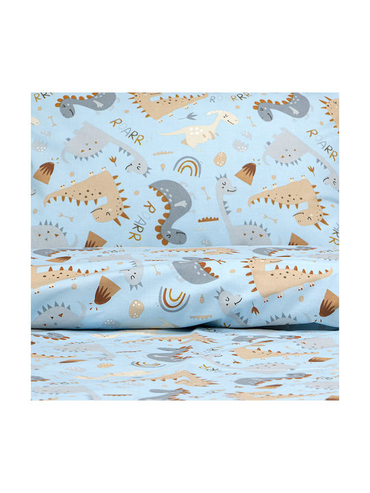 Lino Home Set Kinderbettbezug Einzel mit Kissenbezug Petrol 160x240cm
