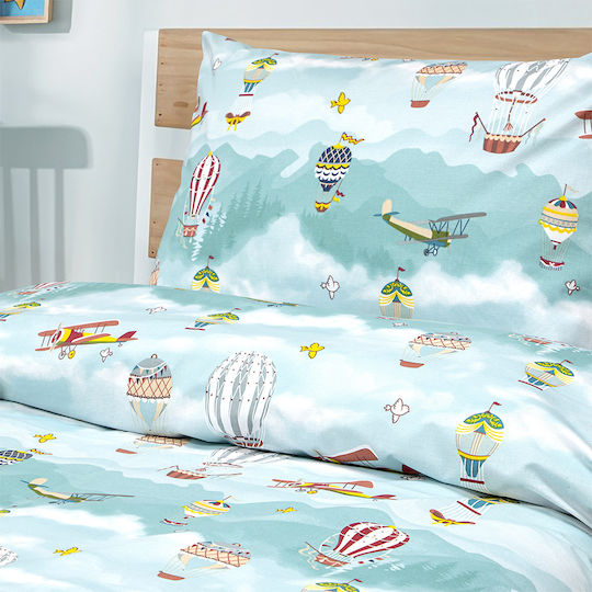 Lino Home Kids Duvet Cover Single Petrol Set