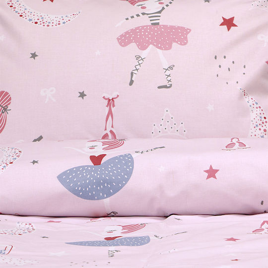 Lino Home Комплект Детски Плик за Завивка Единичен с Калъфка Розов 160x240бр
