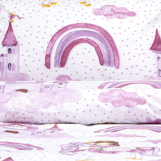 Lino Home Комплект Детски Плик за Завивка Единичен с Калъфка Бял 160x240бр