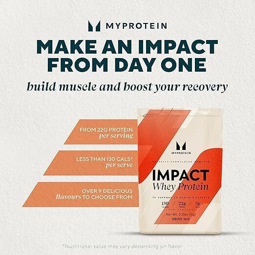 Myprotein Impact Whey Πρωτεΐνη Ορού Γάλακτος με Γεύση Βανίλια 1kg