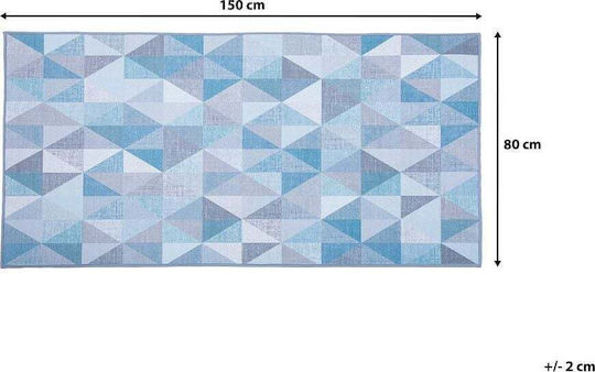 Beliani Χαλί Διάδρομος Μπλε 80x150cm