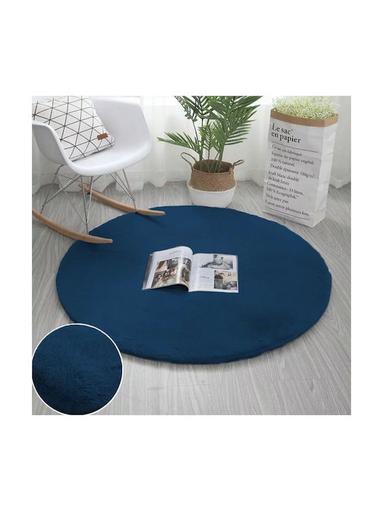 Strado Carpets Covor Rotund Albastru închis