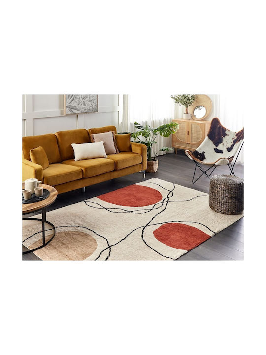 Beliani Baumwolle Beige And Red