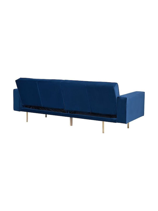 Dreisitzer Sofa Samt Marineblau 218x56x80cm