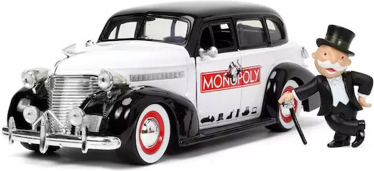 Jada 1:24 Scale Chevrolet Master Deluxe 1939 Metal Car Set Mr Monopoly Figure
