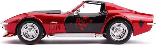 1969 Chevy Corvette Harley Quinn Метален Автомобил Мащаб 1:24
