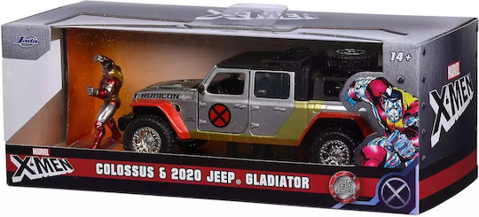 Jada Marvel Jeep Gladiator Set Mașină Metalică Scara 1:32 Figurină Metalică Colossus