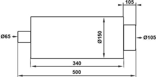 Proracing Τελικό Τελικό Εξάτμισης 65mm Mt05