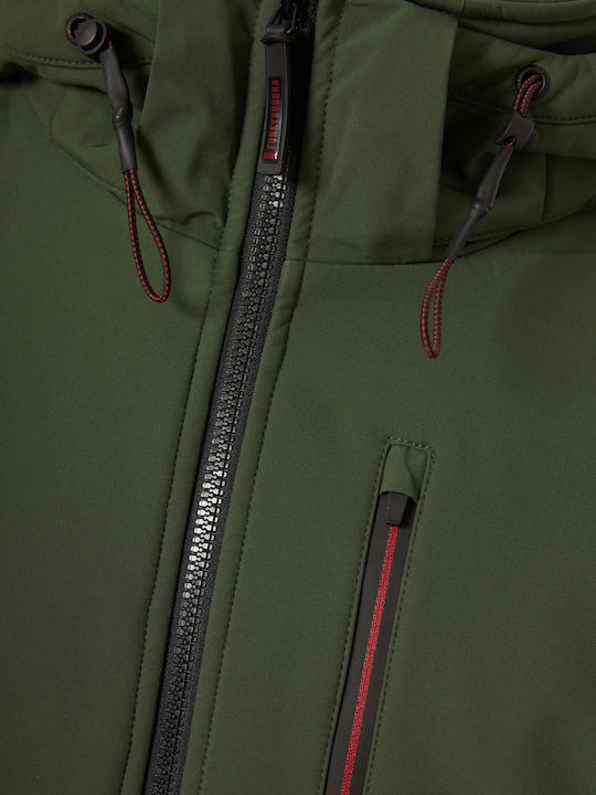 Χειμωνιάτικο Μπουφάν Softshell Αδιάβροχο και Αντιανεμικό Πράσινο