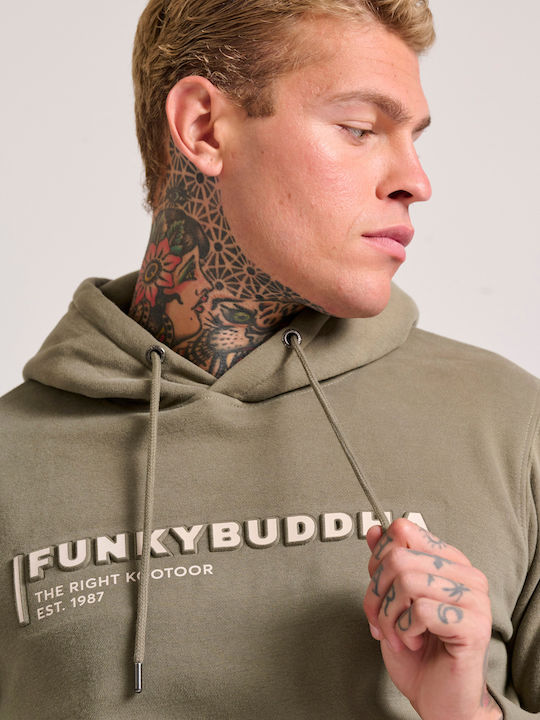 Sweatshirt with Hood Khaki