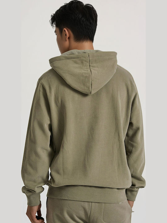 Sweatshirt with Hood Khaki