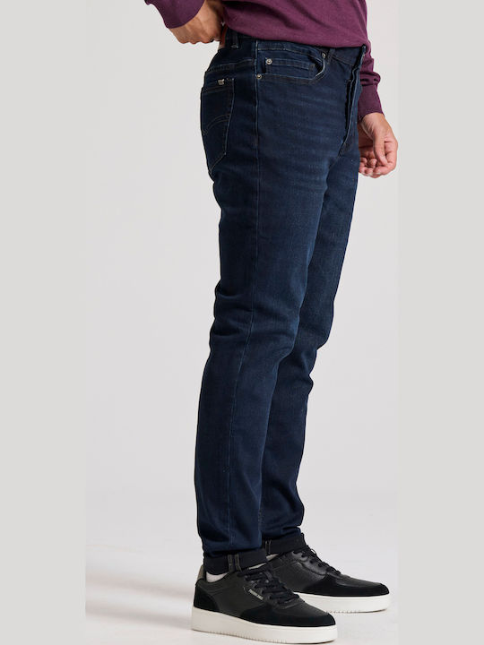 Ανδρικό Παντελόνι Τζιν Ελαστικό Slim Tapered Fit Μπλε