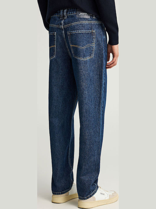 Men's Jeans Pants with Loose Tapered Fit Washed