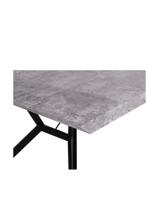 Tisch Speisesaal Ausziehbar aus Zement Rosa 160x90x76cm
