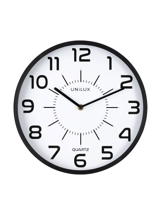 Unilux Unilux Wanduhr Schwarz Ø28,5cm