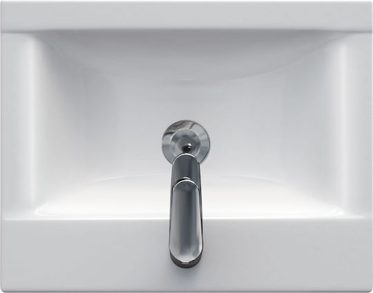 Cersanit Επικαθήμενος Νιπτήρας Κεραμικός 50x39.5cm Κόκκινος