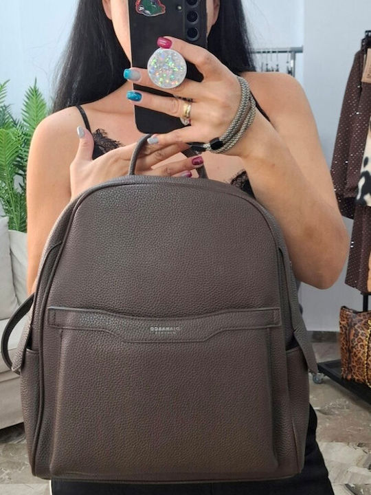 Γυναικεία Τσάντα Πλάτης Καφέ
