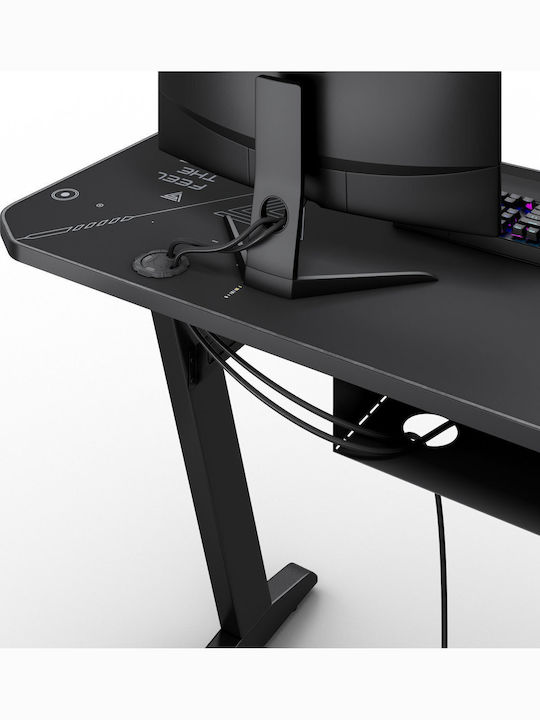 Γραφείο Gaming Γυάλινο Czarne 140x60εκ.