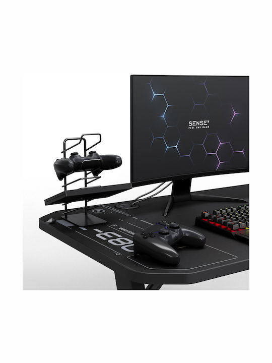 Γραφείο Gaming Γυάλινο Czarne 140x60εκ.