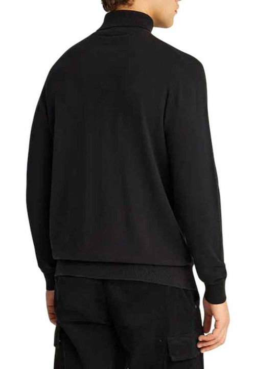 Langarm Herrenbluse Schwarz